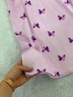 سارافون ساتن طرح پروانه بنفش - Image 2