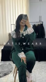 ست بلوز شلوار پینترستی مخمل یشمی