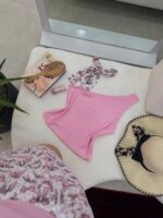 کراپ دامن پاپیونی صورتی - Image 2